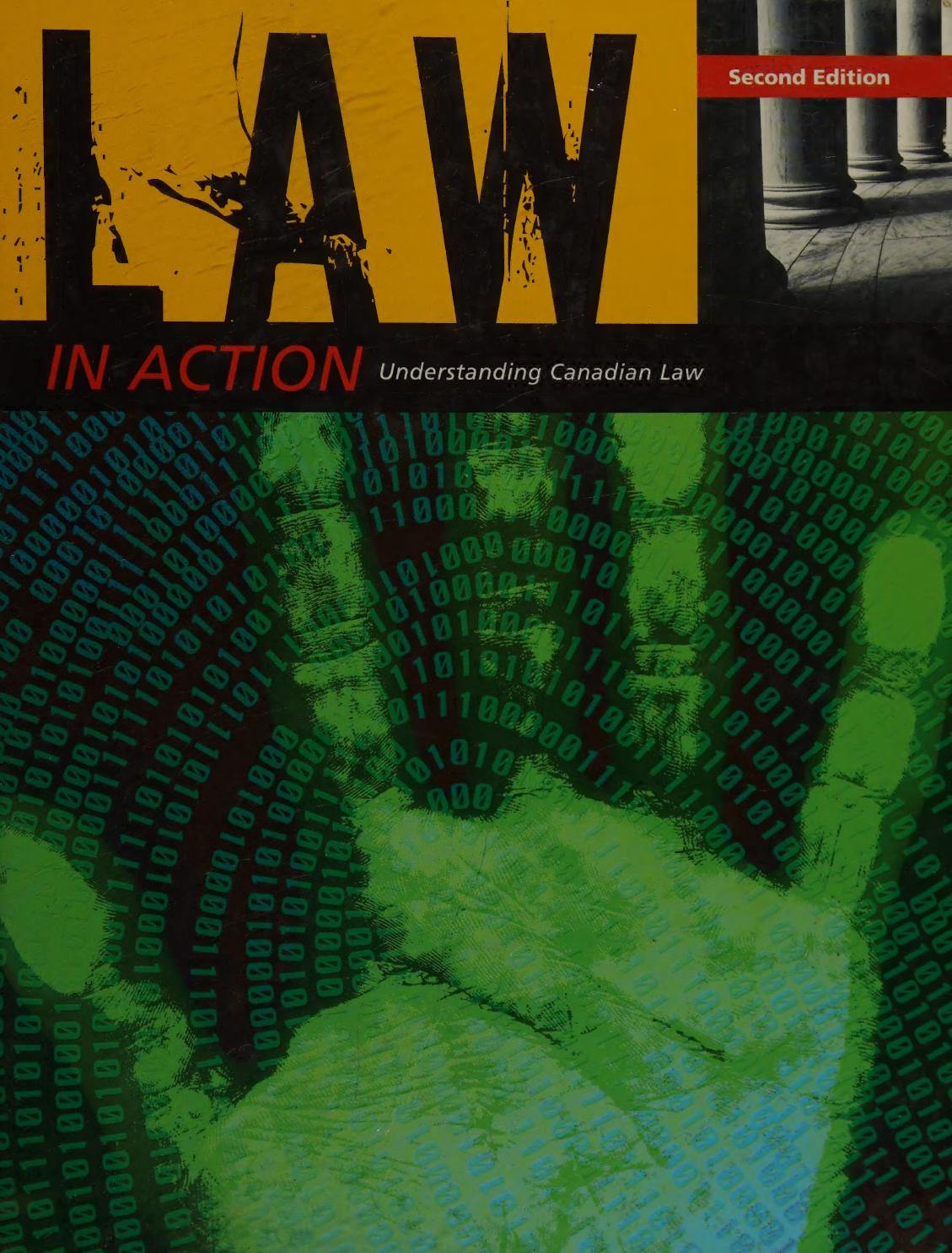 Law In Action 2nd Ed Understanding Canadian Law Annice Blair William Costiniuk