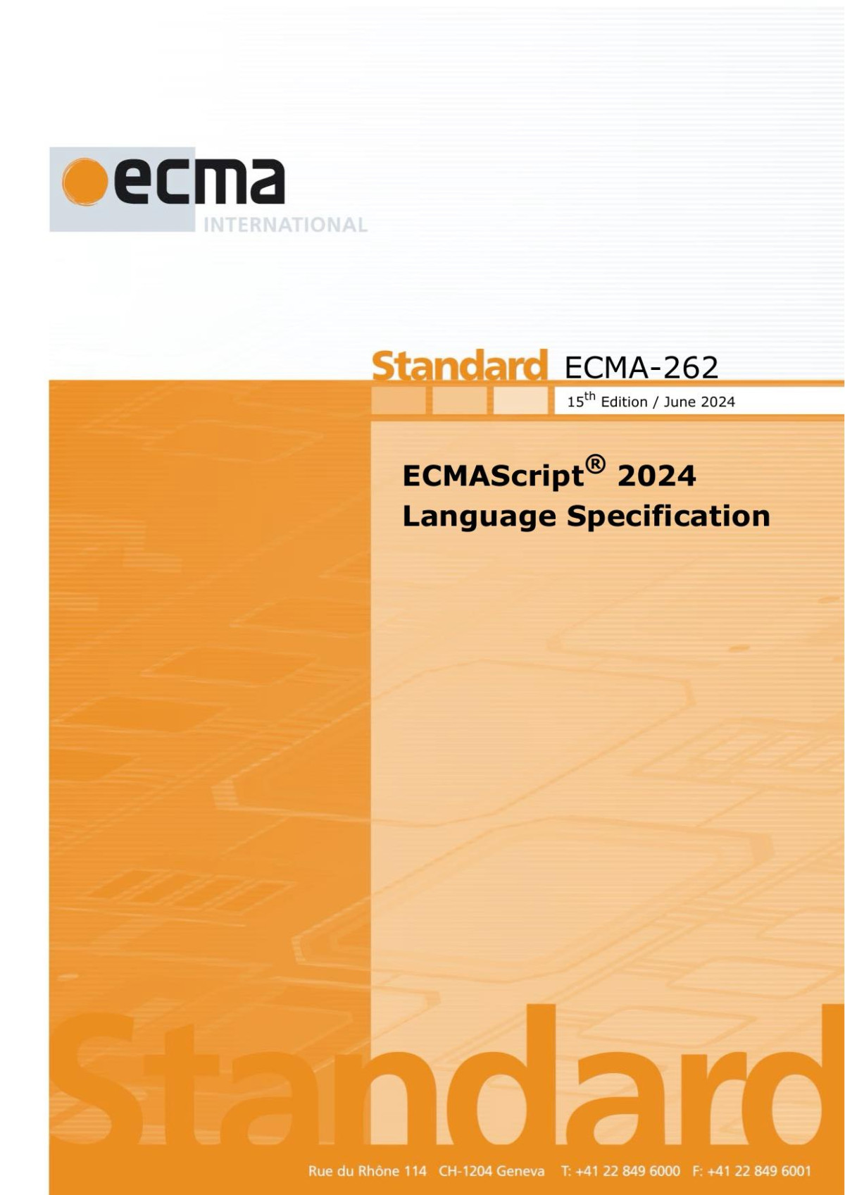 Ecmascript 2024 Language Specification Standard Ecma262 15th Edition June 2024 Ecma