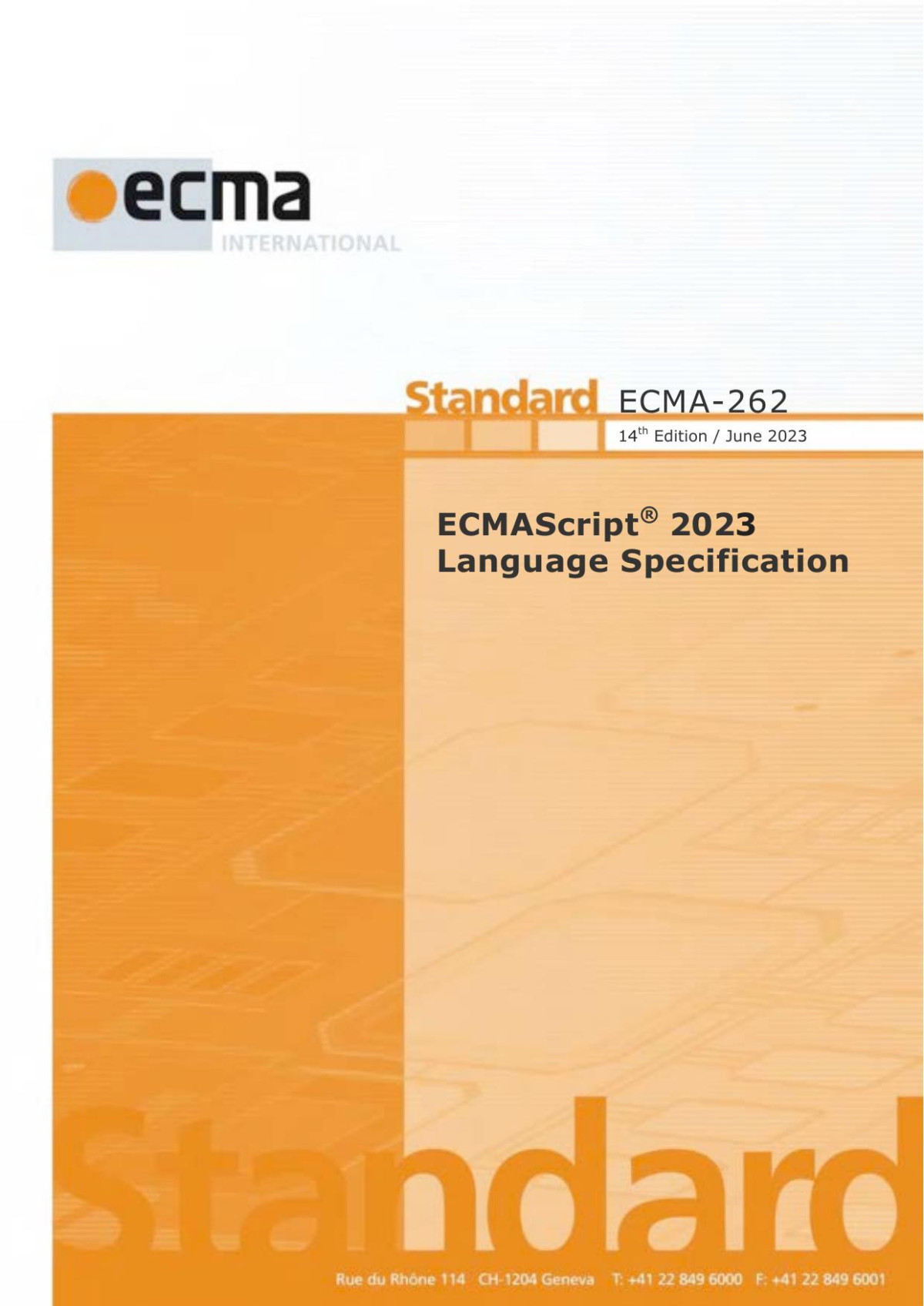 Ecmascript 2023 Language Specification Standard Ecma262 14th Edition June 2023 Ecma