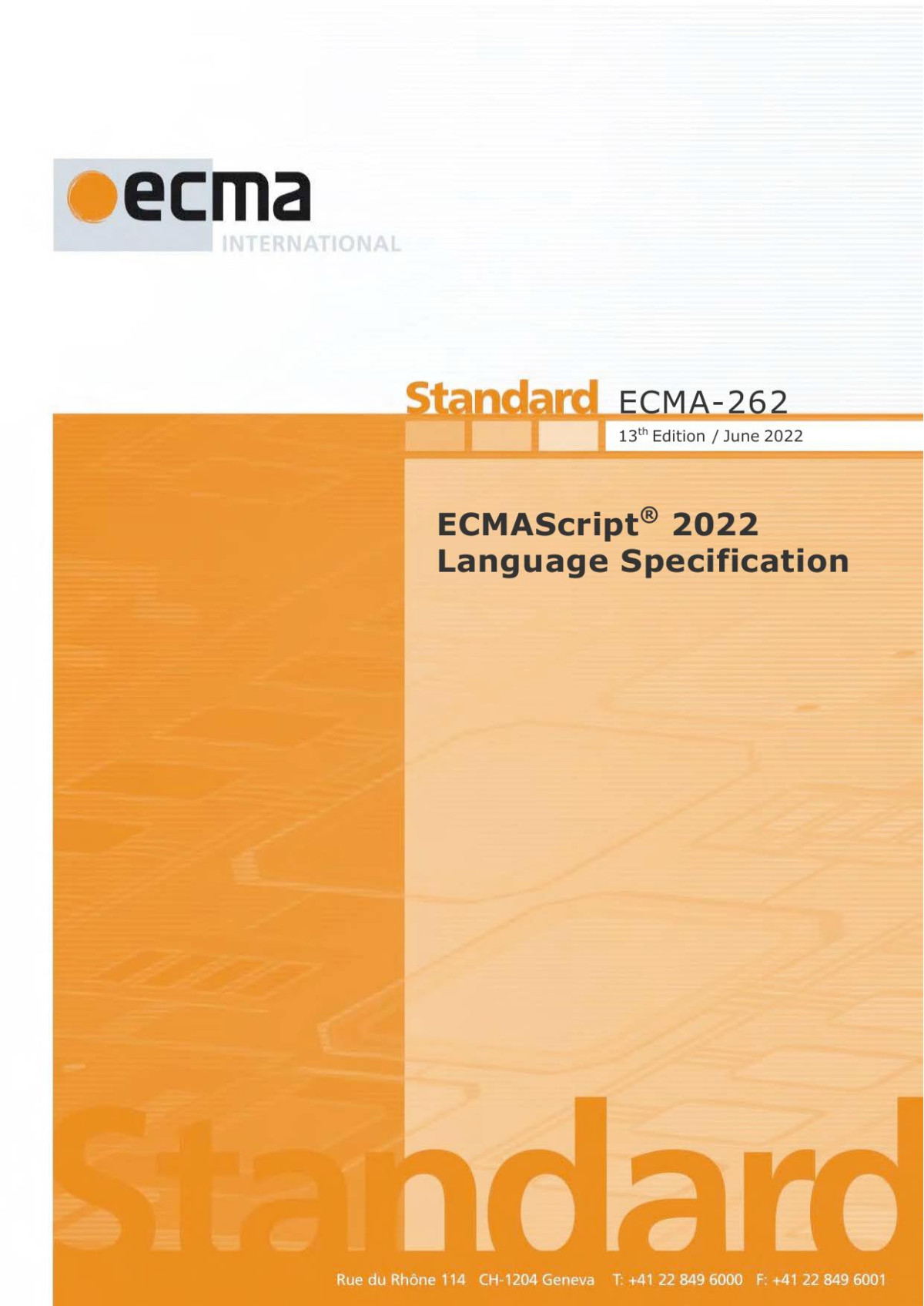Ecmascript 2022 Language Specification Standard Ecma262 13th Edition June 2022 Ecma