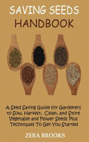 Saving Seeds Handbook Has Front And Back Cover Zera Brooks