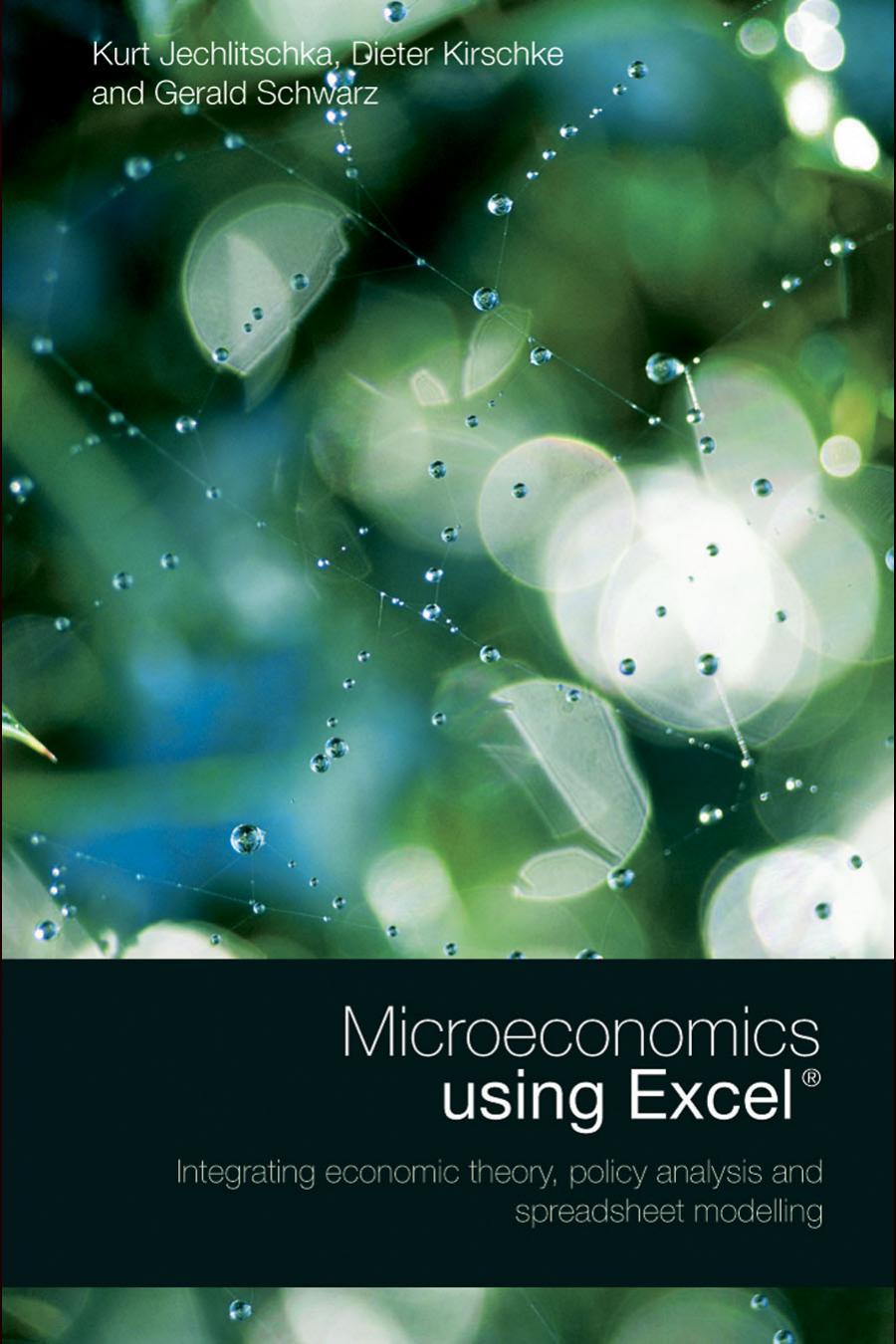 Microeconomics Using Excel Integrating Economic Theory Policy Analysis And Spreadsheet Modelling 1st Edition Kurt Jechlitschka