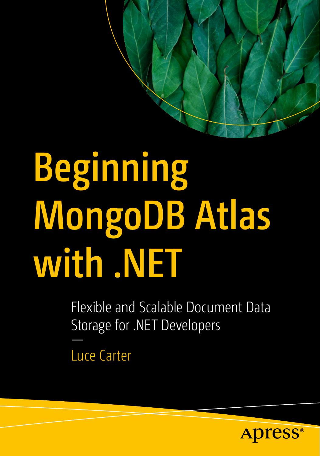 Beginning Mongodb Atlas With Net Flexible And Scalable Document Data Storage For Net Developers 1st Edition Luce Carter