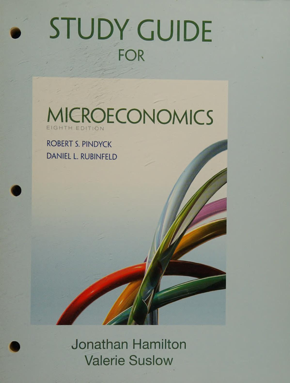 Study Guide For Microeconomics 8th Edition Jonathan H Hamilton