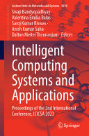 Intelligent Computing Systems And Applications Sivaji Bandyopadhyay