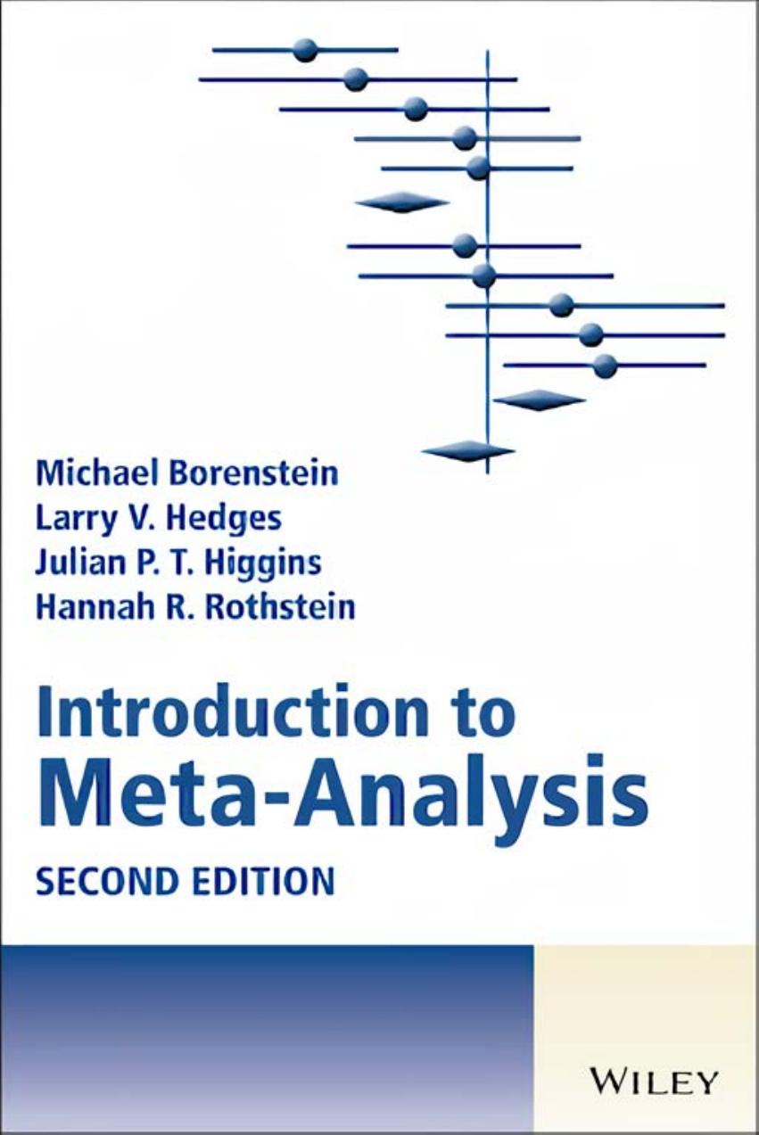 Introduction To Metaanalysis Second Edition 2nd Edition Michael Borenstein