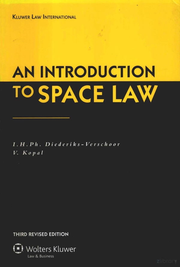 An Introduction To Space Law 2008th Edition Verschoor