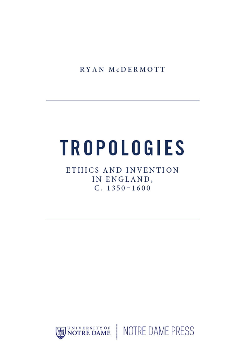 Tropologies Mcdermott Ryan
