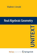 Real Algebraic Geometry Vladimir I Arnold