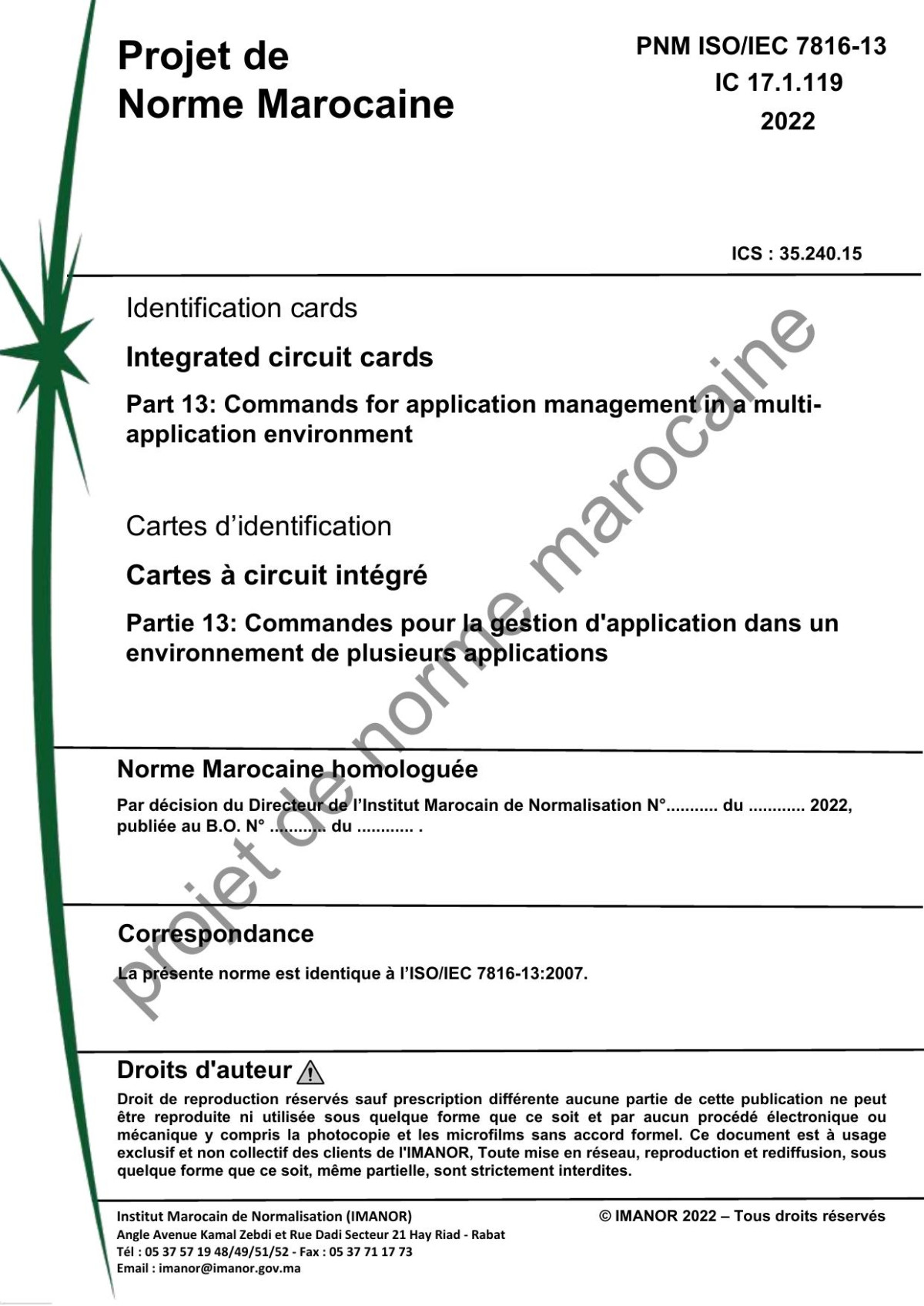 Isoiec 7816132007 2007th Edition Iso