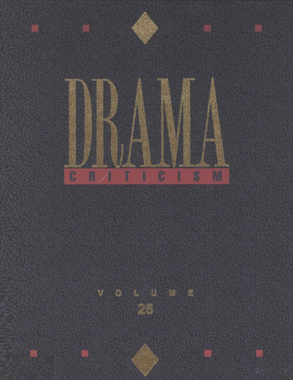 Drama Criticism Volume 26 2006th Edition Jelena Okrstovic Project Editor