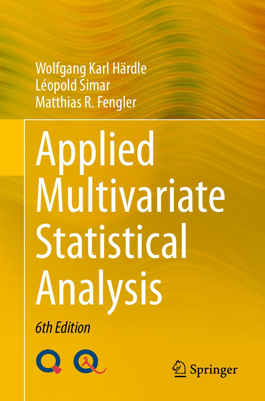Applied Multivariate Statistical Analysis 6th Edition 6th Edition Wolfgang Karl Hrdle