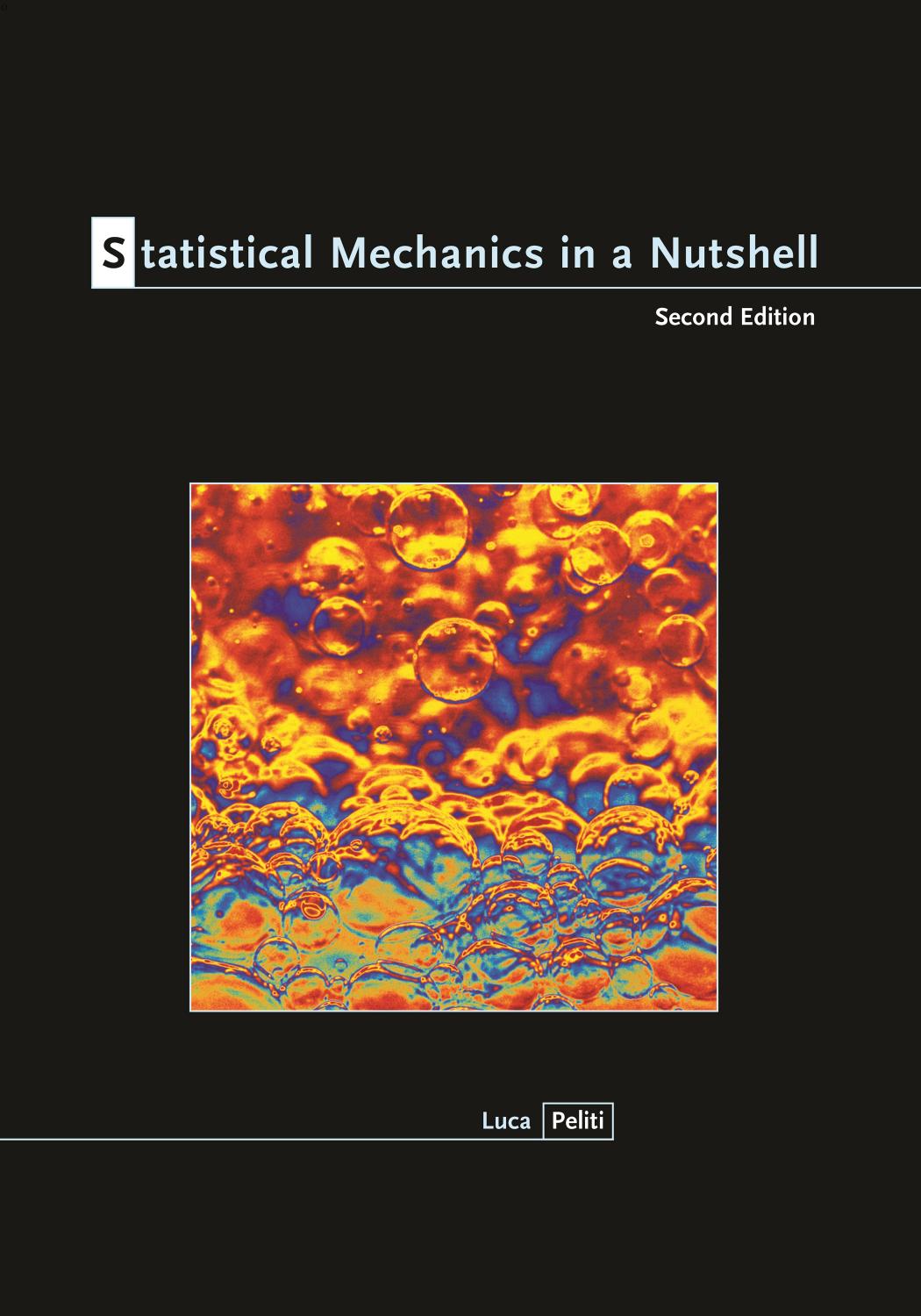 Statistical Mechanics In A Nutshell Second Edition 2nd Edition Luca Peliti