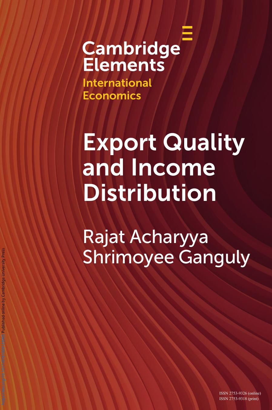 Export Quality And Income Distribution Rajat Acharyya Shrimoyee Ganguly
