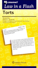 Law In A Flash Torts 2nd Edition Steven Emanuel