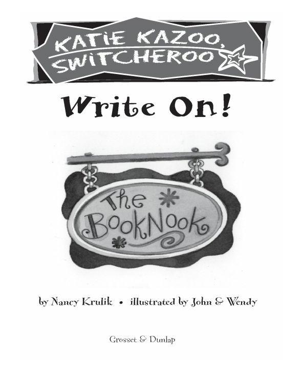 Katie Kazoo Switcheroo 17 Write On Krulik Nancy