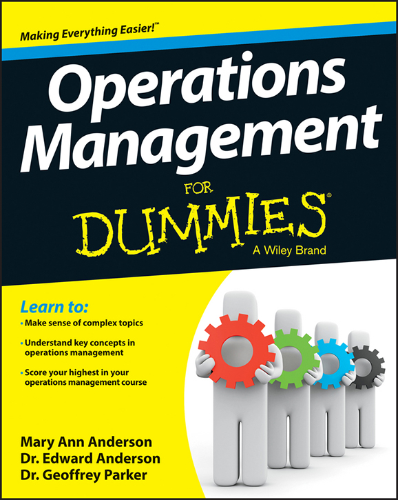 Operations Management For Dummies Mary Ann Anderson Mse