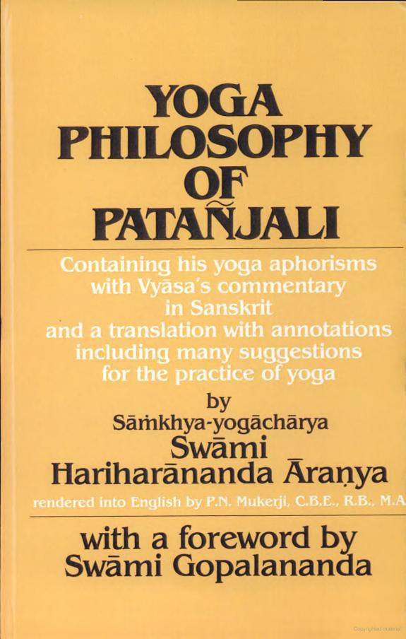 Dossier Sant Democrite 01 Yoga Philosophy Of Patanjali Aranya