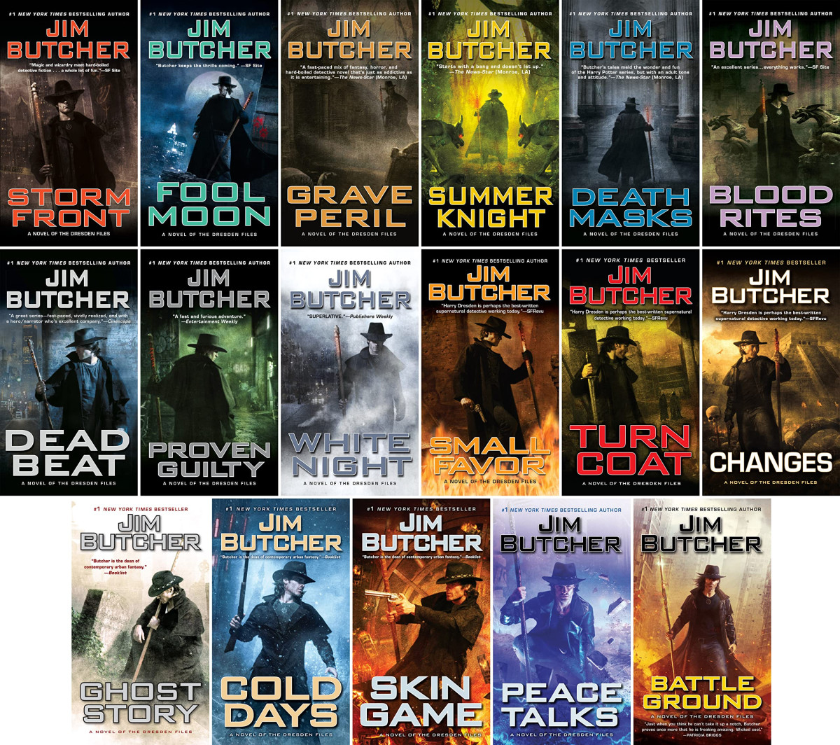 The Dresden Files By Jim Butcher Complete Series Set Books 117 Jim Butcher