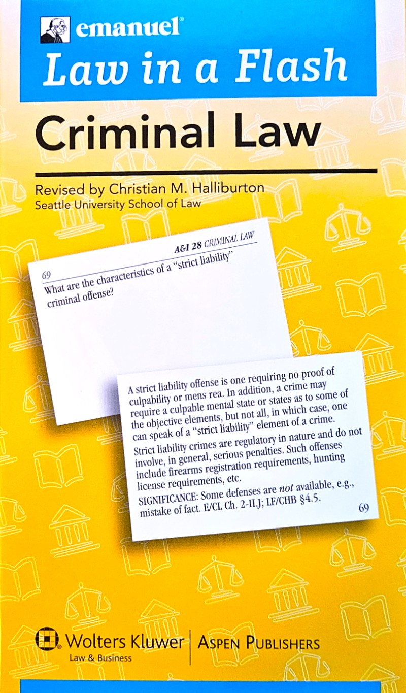 Law In A Flash Criminal Law 2nd Edition Christian Halliburton