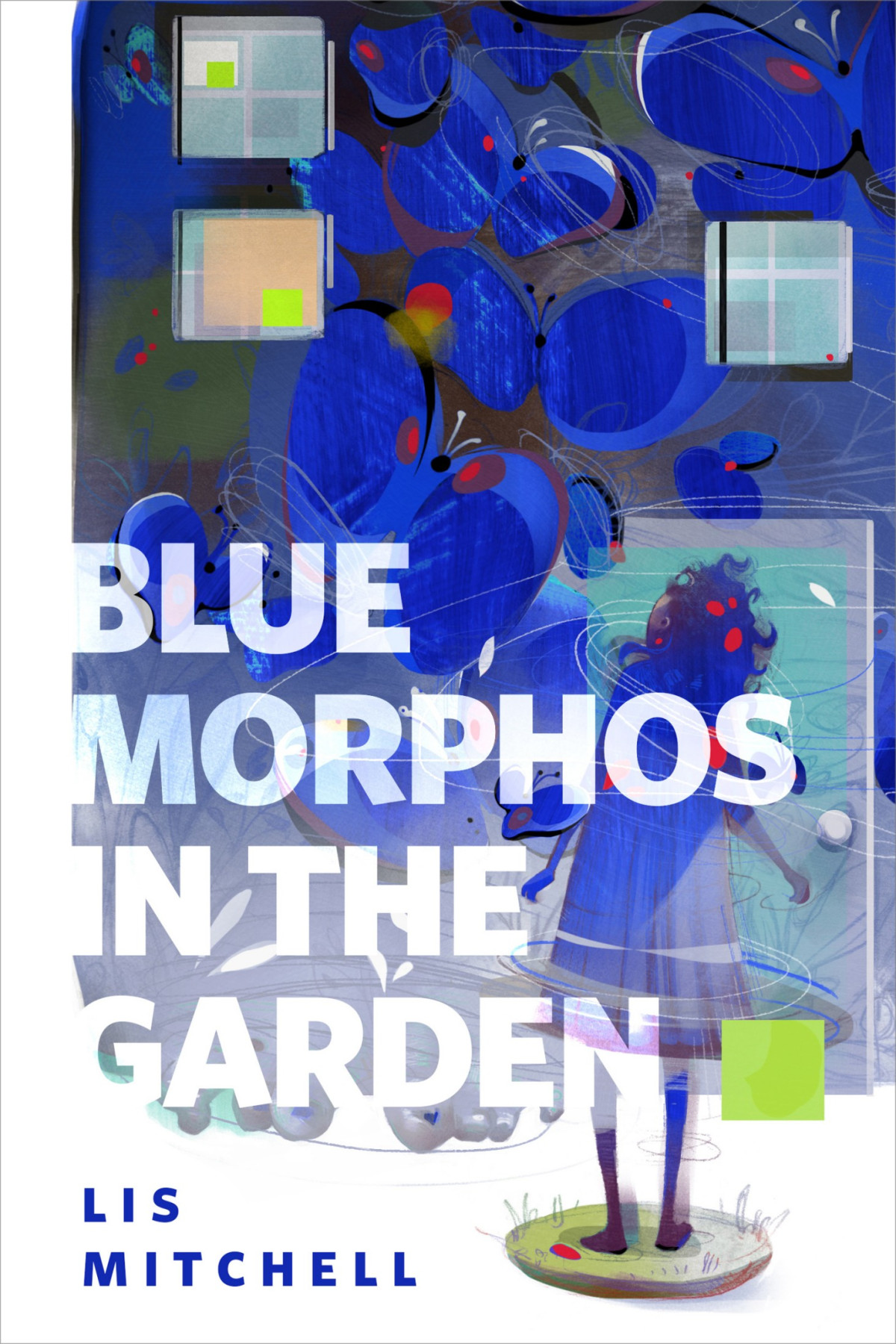 Blue Morphos In The Garden Mitchell Lis