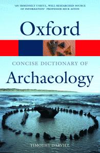Concise Oxford Dictionary Of Archaeology Darvill Timothy