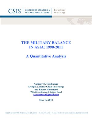 The Military Balance In Asia 19902011 Anthony H Cordesman Arleigh A Burke