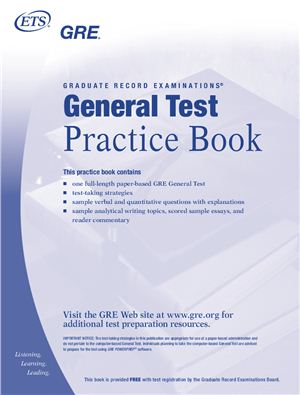 Gre General Test Practice Book Educational Testing Service