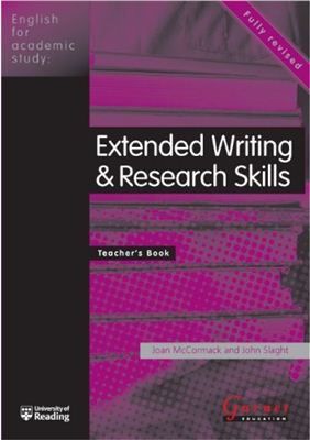 Eap English For Academic Study Extended Writing And Research Skills Teachers Book Mccormack