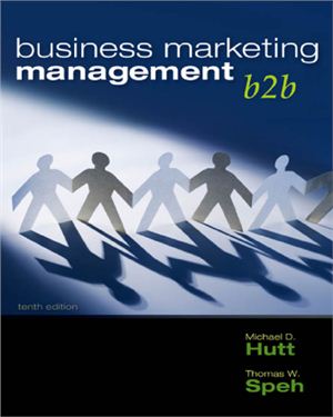 Business Marketing Management B2b 10th Edition Hutt Michael D