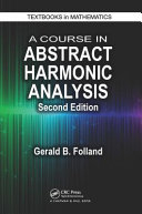 A Course In Abstract Harmonic Analysis 2nd Edition Gerald B Folland