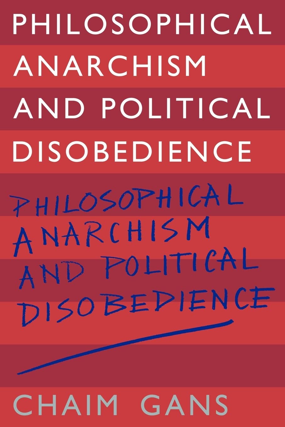 Philosophical Anarchism And Political Disobedience Reissue Chaim Gans