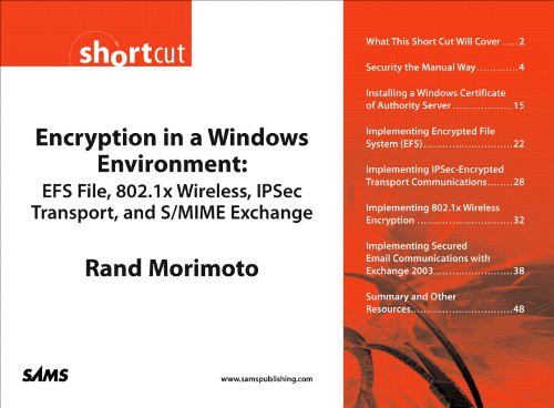 Encryption In A Windows Environment Efs File 8021x Wireless Ipsec Transport And Smime Exchange Rand Morimoto
