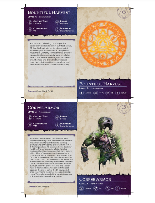 Printable Spells For Folktales Of Gristwood Critical Crafting