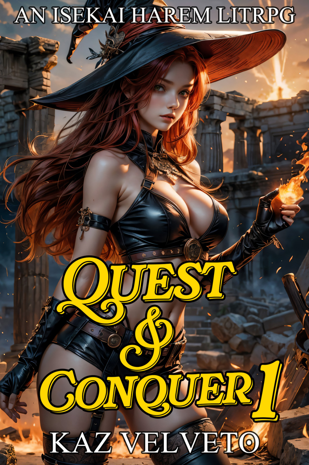 Quest And Conquer 1 An Isekai Harem Litrpg Kaz Velveto