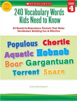 240 Vocabulary Words Kids Need To Know Grade 4 Linda Ward Beech