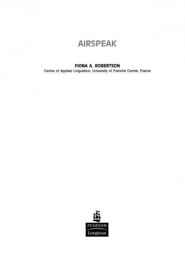 Airspeak Fiona A Robertson