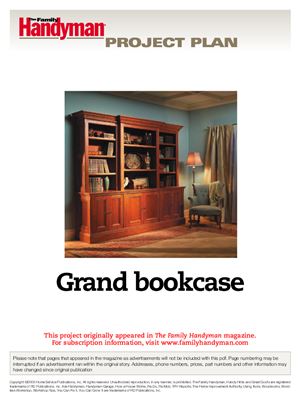 The Family Handyman Project Plan Grand Bookcase Decemberjanuary 2006 The Editors Of The Family Handyman