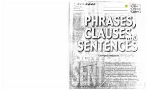 Phrases Clauses And Sentences Reprinted George Davidson