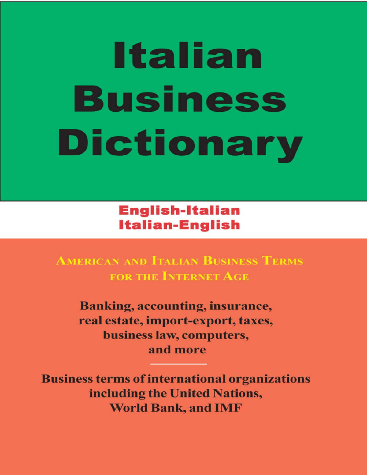 Italian Business Dictionary Morry Sofer