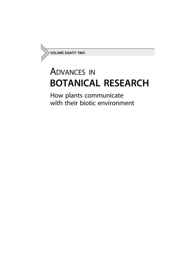 How Plants Communicate With Their Biotic Environment 1st Edition Guillaume Becard Eds