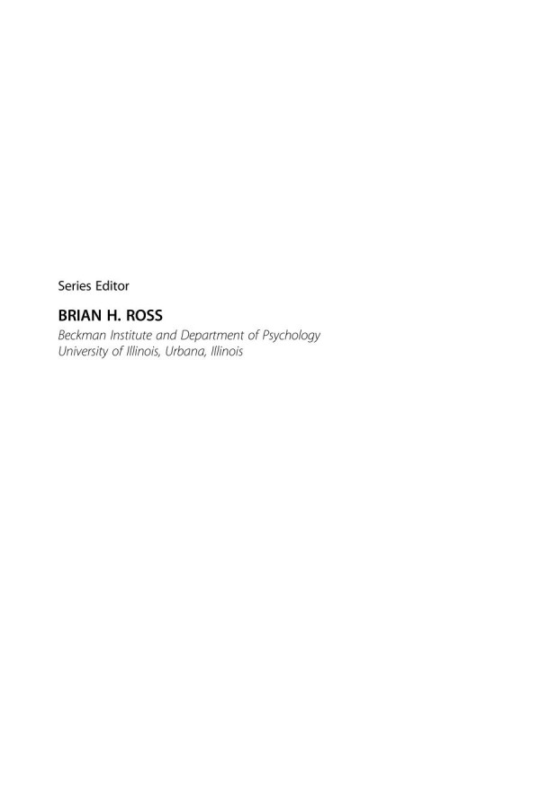 Psychology Of Learning And Motivation Volume 67 1st Edition Brian H Ross Eds