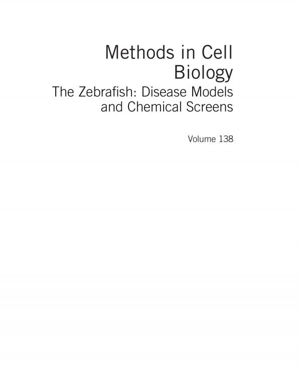 The Zebrafish Disease Models And Chemical Screens 4th Edition H William Detrich