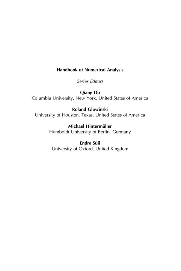 Handbook Of Numerical Methods For Hyperbolic Problems Applied And Modern Issues 1st Edition Rmi Abgrall And Chiwang Shu Eds