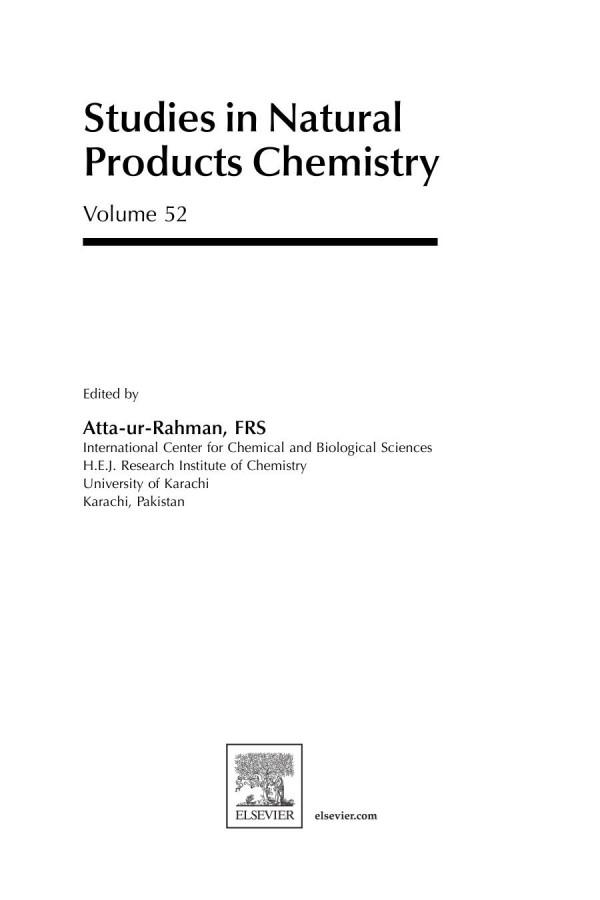 Studies In Natural Products Chemistry Volume 52 1st Edition Attaurrahman Eds