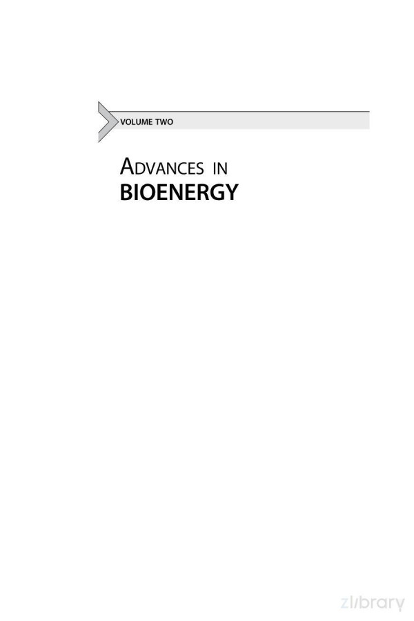 Advances In Bioenergy Volume 2 1st Edition Yebo Li And Xumeng Ge Eds