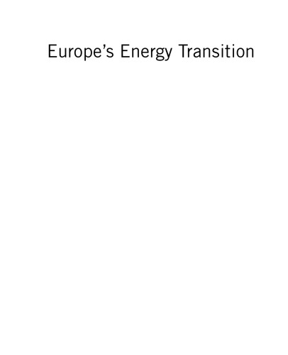 Europes Energy Transition Findings Informing The European Commission Welsch