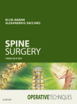Operative Techniques Spine Surgery A Volume In Operative Techniques 3rd Edition Eli M Baron And Alexander R Vaccaro Auth