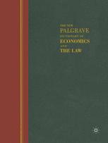 The New Palgrave Dictionary Of Economics And The Law 1st Edition Peter Newman Eds