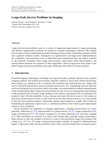 Handbook Of Mathematical Methods In Imaging Scherzer Otmar